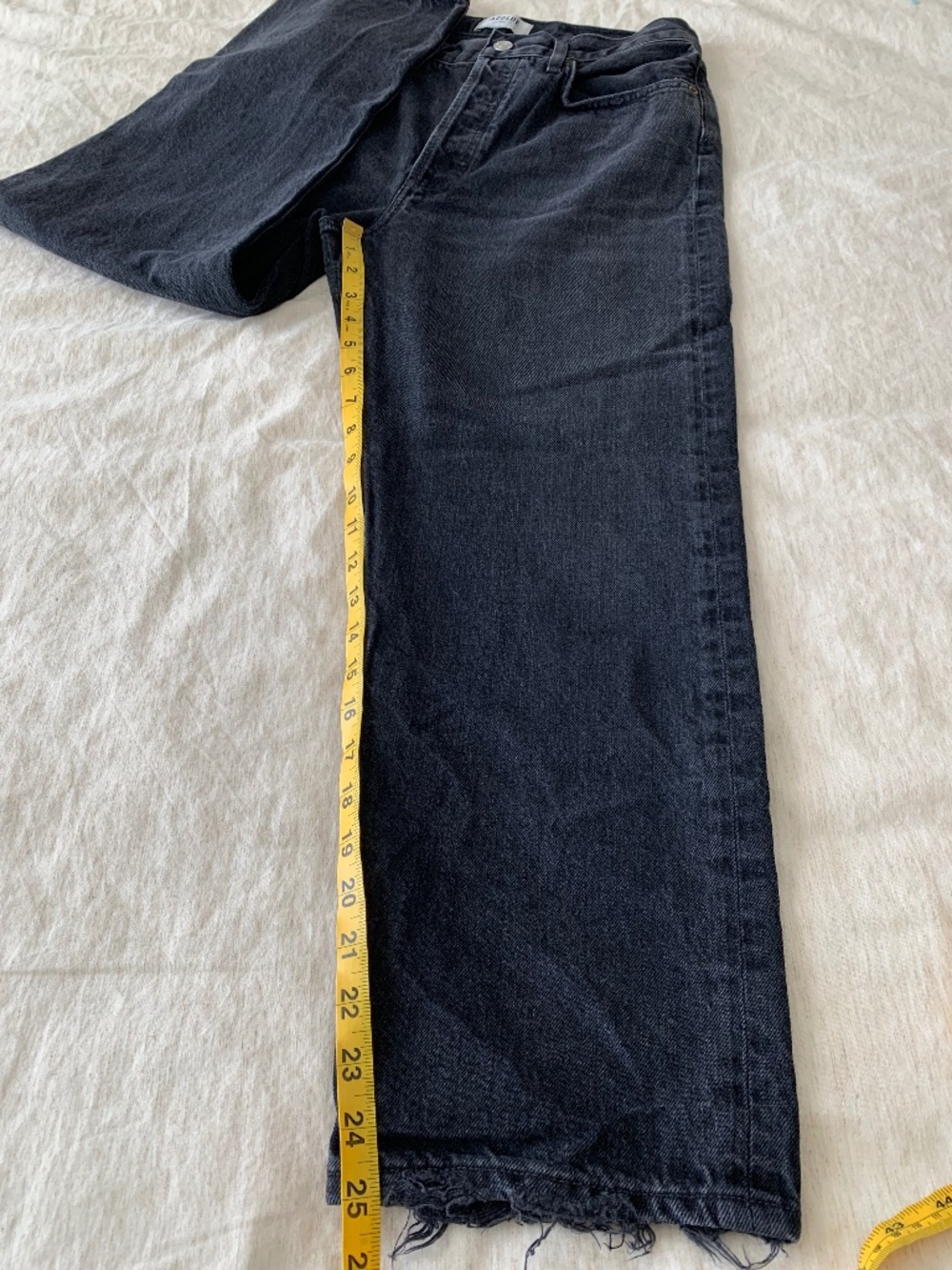 AGOLDE Jeans 90s Cropped Straight Leg Dark Gray Women's size 27 with 26" inseam - Picture 7 of 15